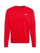 Nike Sportswear Sweatshirt 'Club Fleece'  rød / hvid