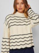 VILA Pullover  beige / sort