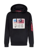 ALPHA INDUSTRIES Sweatshirt 'USN Blood Chit'  azur / burgunder / sort / naturhvid