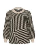 KAFFE CURVE Pullover 'Verina'  taupe / sort