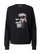 Karl Lagerfeld Sweatshirt 'Ikonik 2.0'  beige / sort / hvid