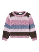 NAME IT Pullover 'NMFORONJA'  opal / brun-meleret / lysviolet / lyserød