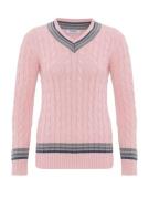 Moxx Paris Pullover 'Aldonsa'  mørkeblå / mørkegrøn / pink