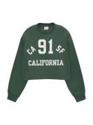 Pull&Bear Sweatshirt  jade / hvid