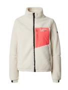 Superdry Fleecejakke  mørkegrå / koral / offwhite