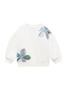 MANGO KIDS Sweatshirt 'DAISY'  ecru / natblå / cyanblå / lyseblå