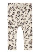 NAME IT Leggings 'NBFSOLVEG'  lysebeige / mørkebeige / sort