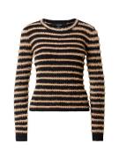 VERO MODA Pullover 'VMFLO'  lysebrun / sort