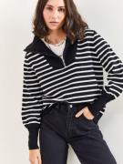 Bianco Lucci Pullover  sort / hvid