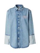 Moschino Jeans Bluse  blue denim / lyserød