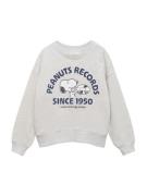 MANGO KIDS Sweatshirt 'SRECORD'  navy / lysegrå / sort