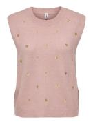 ONLY Pullover 'ONLMELODY'  guld / gammelrosa