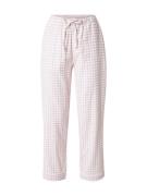 Hunkemöller Pyjamasbukser 'Essentials'  pastellilla / hvid