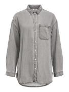 OBJECT Bluse 'FRAME'  grey denim