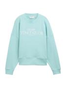 TOM TAILOR DENIM Sweatshirt  aqua / hvid