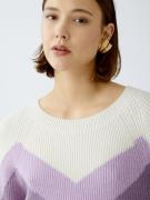 OUI Pullover  camel / lysviolet / lavendel / hvid