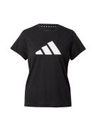 ADIDAS PERFORMANCE Funktionsbluse  sort / hvid