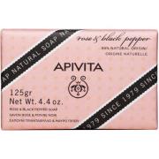 APIVITA Natural Soap Soap with Rose & Black Pepper 125 ml