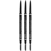 NYX PROFESSIONAL MAKEUP Micro Brow Pencil Ash Brown x 3