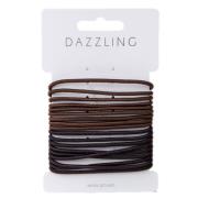 Dazzling Hår 18-pack Hair Ties Brown