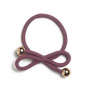 Ia Bon Hair Tie With Gold Bead Mauve