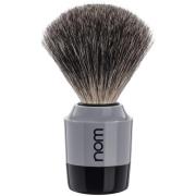 NOM MARTEN Shaving Brush Pure Badger Black Grey Grey