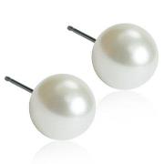 Blomdahl Natural Titanium White Pearl Hvid