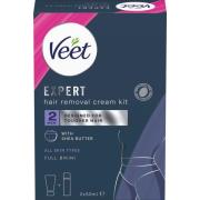 Veet Expert Hair Removal Cream Kit All Skin Types Full Bikini 100