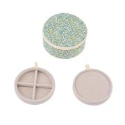 Bon Dep Jewelry Box Round Liberty Katie and Millie Green