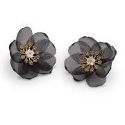 Lily and Rose Organza botanical earrings Black