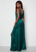 Bubbleroom Occasion Laylani Satin Gown Dark green 36