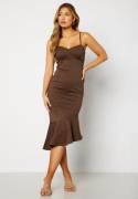 BUBBLEROOM Kataleya flounce dress Brown XL