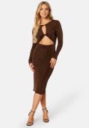 BUBBLEROOM Rylin cut out dress Brown M