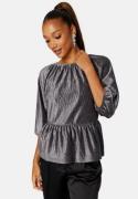 Happy Holly Perline puff sleeve top Silver 52/54