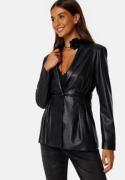 BUBBLEROOM Sebrina PU blazer Black S