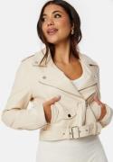 Chiara Forthi Allegra Biker Jacket Cream 40