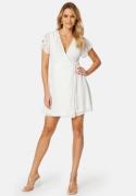 Bubbleroom Occasion Grienne Wrap Dress White 4XL