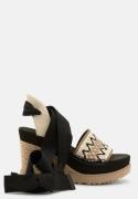 UGG Abbot Ankle Wrap Wedge Black 38