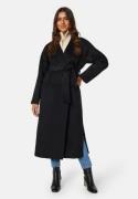 BUBBLEROOM Leslie Belted Wool Coat Black L