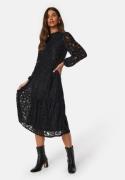 BUBBLEROOM Blanca Midi Lace Dress Black 40