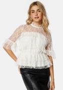 BUBBLEROOM Frill Lace Blouse Offwhite 46