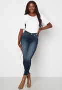 ONLY Blush Life Mid Ank Raw Jeans Dark Blue Denim XS/32