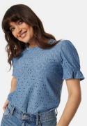 VILA Vikawa S/S Flounce Top Cornflower blue M