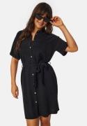 Pieces Pcvinsty Linen Shirt Dress Black S