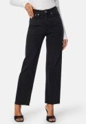 Happy Holly High Straight Ankle Jeans Black denim 38