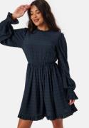 BUBBLEROOM Viscose Frill Dress Navy 40