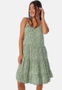 ONLY Onlmaj Life S/L Short Dress Artichoke Green M