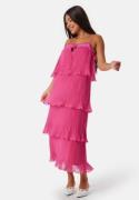 ONLY Onlasta life strap plisse midi dress Fuchsia Purple M