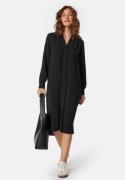 BUBBLEROOM Hidden Button Shirt Dress Black M