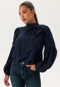 BUBBLEROOM Bow Blouse Navy L